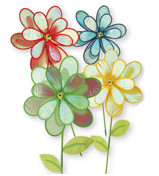 Double Flower Windmill - Set of 4