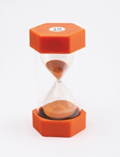 Large Sand Timer - 10 Minutes - Orange