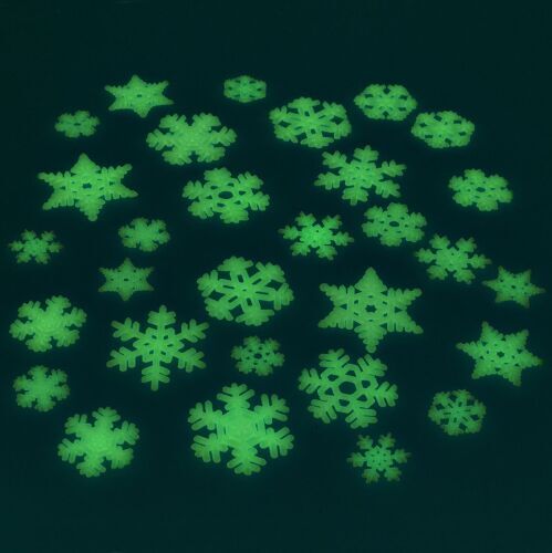 Glow in the Dark Snowflakes - Set of 30