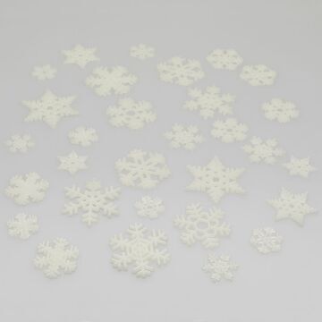 Glow in the Dark Snowflakes - Set of 30