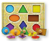 Large Peg Geometric Shape Board